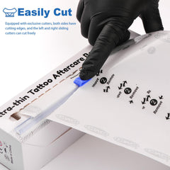 CNC Tattoo Aftercare Bandage 6"x 5.5 Yard Waterproof Adhesive Bandages Transparent Film Dressing with Sliding Cut Tattoo Cover Up for Healing Second Skin Protection Wraps Supply