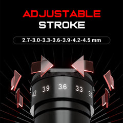 Wireless Tattoo Machine with Adjustable Stroke-Rotary Cartridge Tattoo Machine Pen Gun with Extra 1900mAh Battery Color LCD Display Coreless Motor for Professionals Tattoo Artist CNC-M2-E402-1