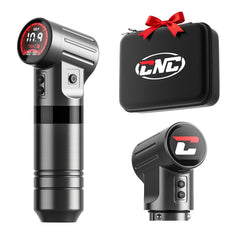 CNC Wireless Machine, Rotary Pen with 4000mAh Dual Batteries Gun LED Display 4.0 Stroke Coreless Motor Supply for Professionals and Artists Black HAMMER CNC-M2-E403-1
