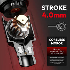 CNC Wireless Machine, Rotary Pen with 4000mAh Dual Batteries Gun LED Display 4.0 Stroke Coreless Motor Supply for Professionals and Artists Black HAMMER CNC-M2-E403-1