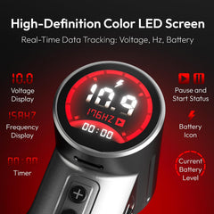 CNC Wireless Machine, Rotary Pen with 4000mAh Dual Batteries Gun LED Display 4.0 Stroke Coreless Motor Supply for Professionals and Artists Black HAMMER CNC-M2-E403-1