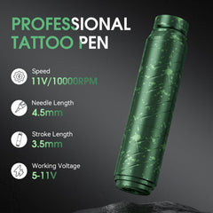 Tattoo Pen Kit - Complete with 2×1600mAh Batteries & 60ml Transfer Gel, Professional Tattoo Machine Supplies for Beginners EF-TK-P753KITA-10