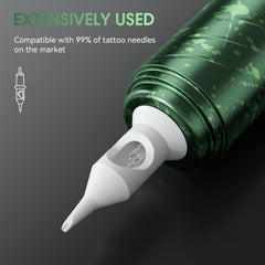 Tattoo Kit - 1600mAh Tattoo Machine Pen with 10 Cartridge Needles, Transfer Paper, and 60ml Transfer Gel for Beginners EF-TK-P753KITB-10