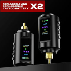 Tattoo Kit Tattoo Machine Kit with 2 Tattoo Batteries,20PCS Pro Tattoo Cartridge Needles,LED Digital Display Complete Tattoo Kit for Beginners and Artists EF-TKP752A-2