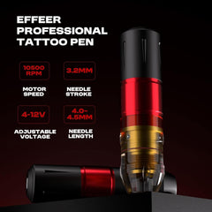 Tattoo Kit Tattoo Machine Kit with 2 Tattoo Batteries,20PCS Pro Tattoo Cartridge Needles,LED Digital Display Complete Tattoo Kit for Beginners and Artists EF-TKP752A-2