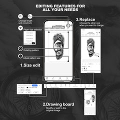 HAWINK Tattoo Stencil Printer Wireless Thermal Tattoo Printer with 20pcs Transfer Paper Transfer Cream 60g Compatible with Phone/Tablet/PC Tattoo Supplies for Tattoo Artists & Beginners T106ZKIT-US