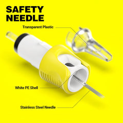 HAWINK Tattoo Cartridges Needles 40Pcs Mixed #10/#12 Standard Round Liner/Round Shader/Weaved Magnum