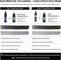 HAWINK Tattoo Ink Set 1OZ 14 Colors Ink and 2 Color Mixing Solution Upgraded Version Tattoo Supply TI205-30-16