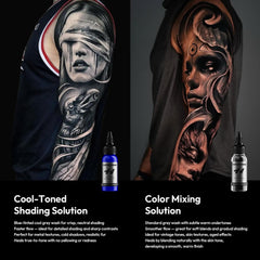 HAWINK Tattoo Ink Set 1OZ 14 Colors Ink and 2 Color Mixing Solution Upgraded Version Tattoo Supply TI205-30-16