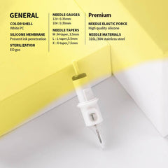 Hawink Tattoo Cartridge Needles #8/#10/#12 50PCS with Membrane Professional Disposable