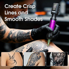 Tattoo Kit Tattoo Pen with Tattto Battery and 20 Pcs Tattoo Cartridge Needles, Tattoo Ink Set, Complete Tattoo Supplies for Beginners and Artists NA-TK-P704KITA-8