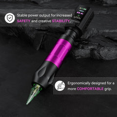 Tattoo Kit Tattoo Pen with Tattto Battery and 20 Pcs Tattoo Cartridge Needles, Tattoo Ink Set, Complete Tattoo Supplies for Beginners and Artists NA-TK-P704KITA-8