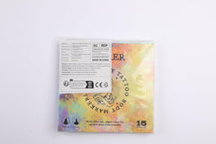 PFARRER Temporary Tattoo Markers for Skin, 15 Body Markers + 56 Large Tattoo Stencils & 2 sheets Glow Stickers for Kids and Adults, Dual-End Tattoo Pens with Bold and Fine Lines safty inkZYH2310001KIT