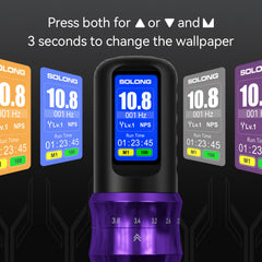 Tattoo Gun,Complete Tattoo Kit with 7 Stroke Lengths,Powerful Battery with Color Wallpaper Guide Wireless Tattoo Gun Kit,Practice Skin,Transfer Paper for Beginners(Purple) SL-TKE200A-4-USA