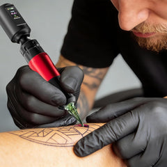Cordless Tattoo Gun Kit, 1800mAh Rechargeable Battery & LED Display,Complete Tattoo Machine Supply for Beginners & Practice,SL-TKP202A-2