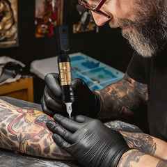 Tattoo Gun Kit,Solong Cordless Tattoo Gun with Dual Rechargeable Battery Tattoo Supply Set for Beginners & Practice SL-TKP203A-9