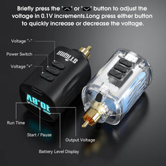 STIGMA Wireless Tattoo Gun Kit Complete Tattoo Kit Tattoo Rotary Pen Set with 2Pcs Tattoo Battery 20Pcs Cartridge Needles 11Pcs Ink Tattoo Machine Kit for Beginners Tattooist ST-TKP104A-1