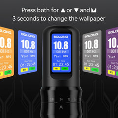 Wireless Tattoo Gun Kit-Solong Complete Tattoo Machine Kit with Powerful Battery, 7 Stroke Lengths, Cartridge Needles and Color Wallpaper Guide for Beginners SL-TKE200A-1-USA