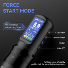 Wireless Tattoo Gun Kit-Solong Complete Tattoo Machine Kit with Powerful Battery, 7 Stroke Lengths, Cartridge Needles and Color Wallpaper Guide for Beginners SL-TKE200A-1-USA