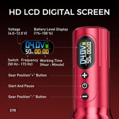 Tattoo Gun,Solong Wireless Tattoo Gun Kit Super Fast Charger with Dual 2000mAh Power Supply