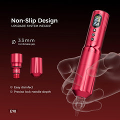 Tattoo Gun,Solong Wireless Tattoo Gun Kit Super Fast Charger with Dual 2000mAh Power Supply