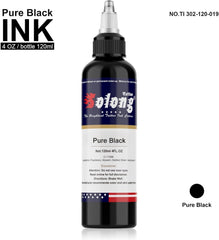 Tattoo Ink Black Tattoo Ink 4oz(120ml) Vegan-Friendly Ink for Shading and Lining Smooth Consistent Pigment Professional Tattoo Inks TI302-120-019