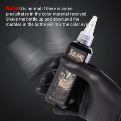 Tattoo Ink,Solong S Series 3.3oz(100ml) Professional Black Tattoo Ink for Outlining,Shading and Blending-Premium Black Tattoo Supplies,TI303S-100-031