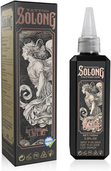 Tattoo Ink,Solong S Series 3.3oz(100ml) Professional Black Tattoo Ink for Outlining,Shading and Blending-Premium Black Tattoo Supplies,TI303S-100-031