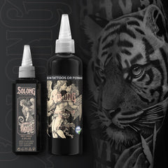 Tattoo Ink,Solong S Series 3.3oz(100ml) Professional Black Tattoo Ink for Outlining,Shading and Blending-Premium Black Tattoo Supplies,TI303S-100-031